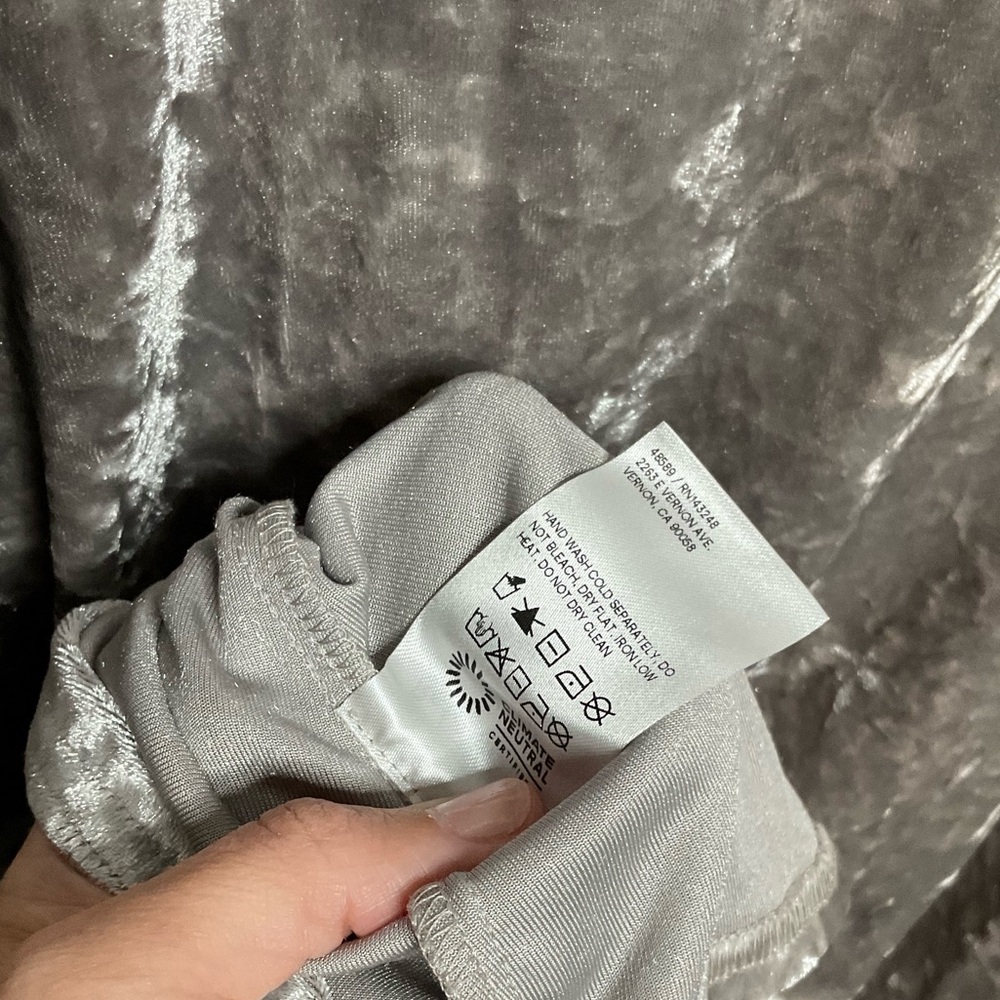 Reformation Silver Velvet Maxi Dress - Picture 10 of 15